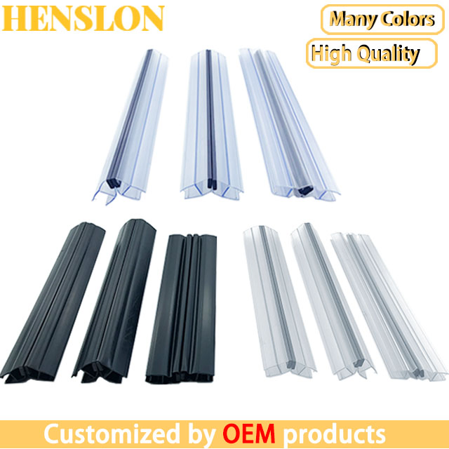 Blue Waterproof Transparent Black Bathroom Glass Door Magnetic Plastic Sealing