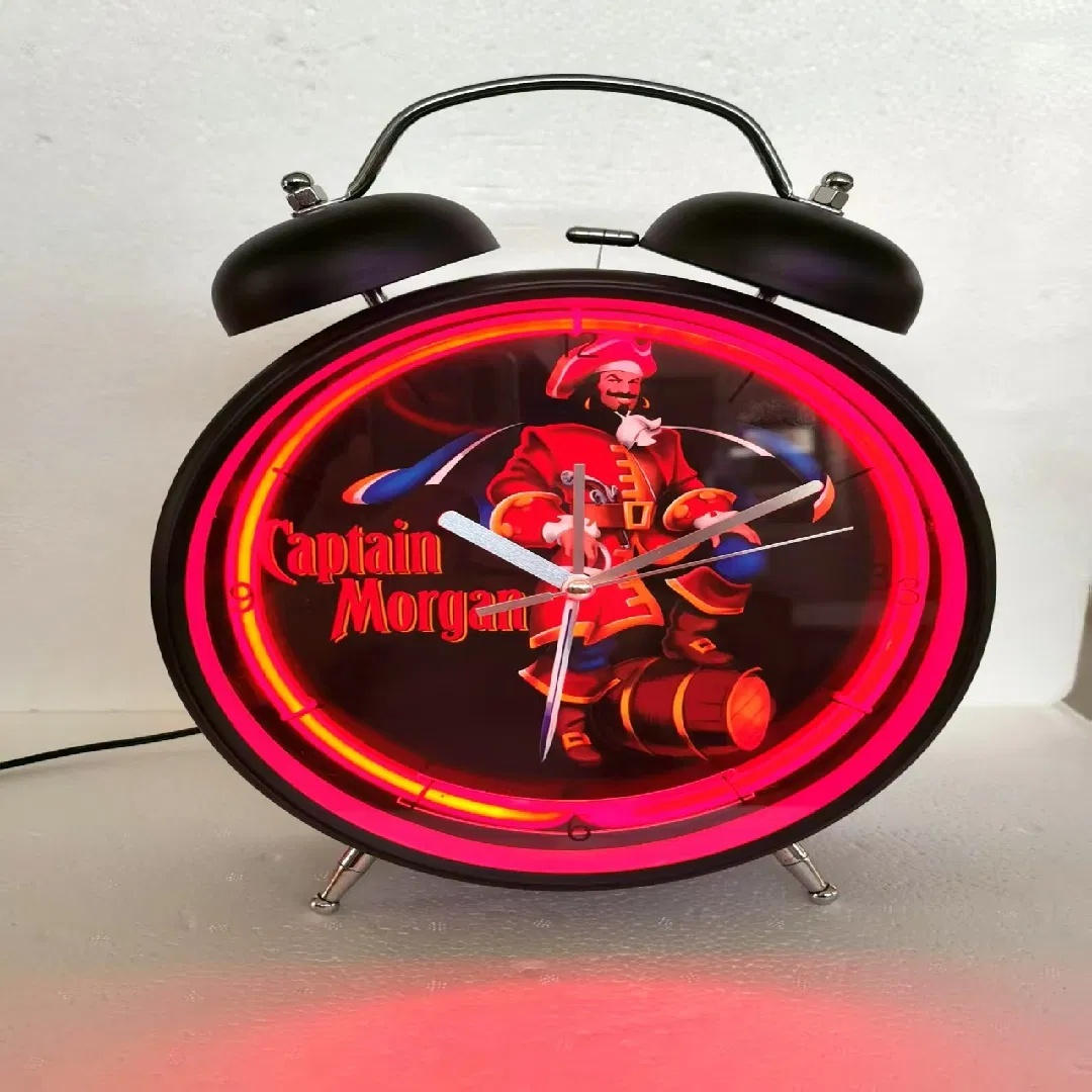 12 Inch Alarm Clock with Neon Tube