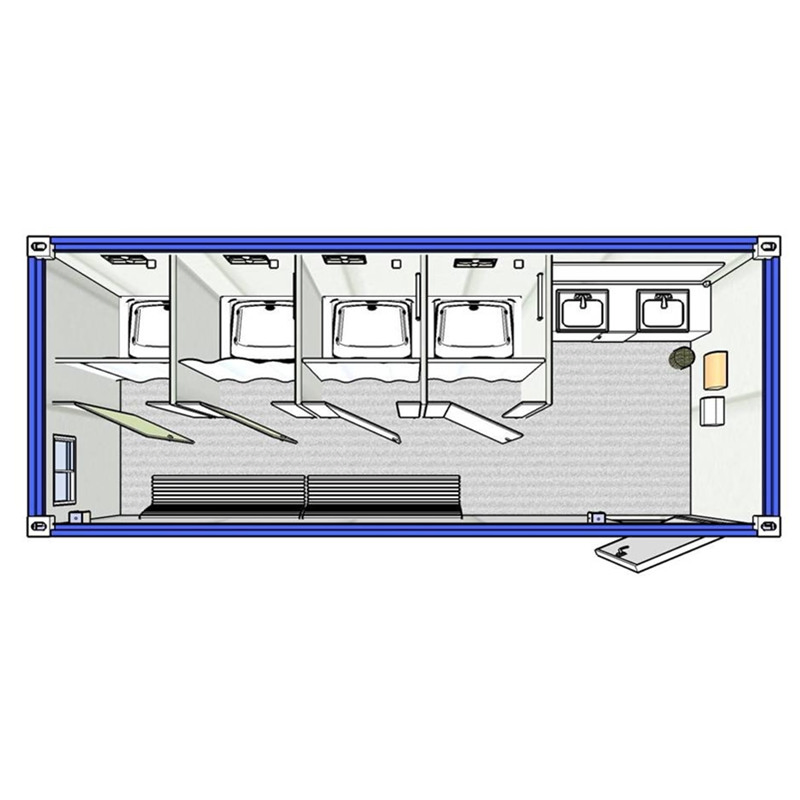 Knock Down Module Casas De Camping Bathroom Portable Toilet Container