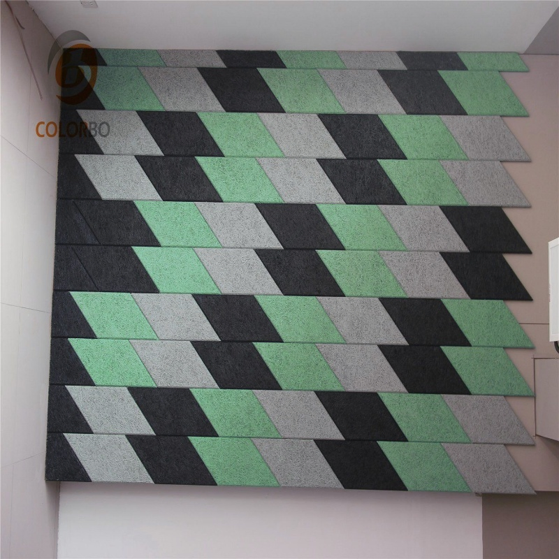 Practical Black Surface Wood Wool Acoustic Panel