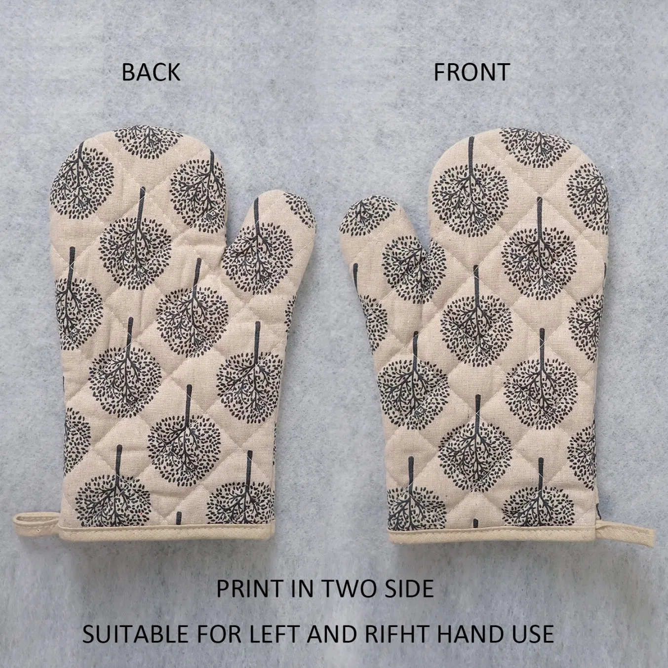 Kitchen Home Oven Mitts Easy Clean Cooking Baking Grilling Oven Mitt