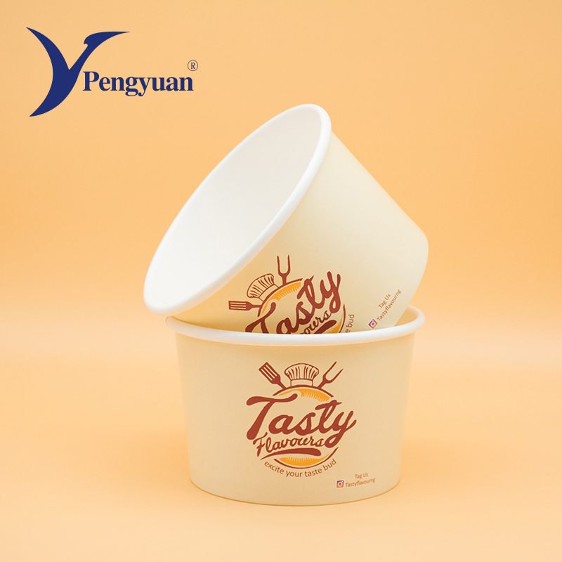 Disposable Ice Cream Paper Cup Waterproof Printed Ice Paper Cup