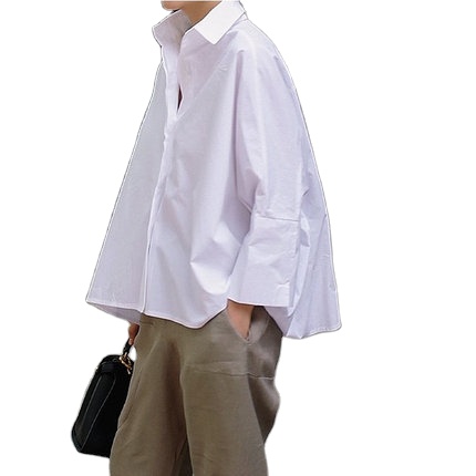 Рубашка женская белая свободная корейский стиль