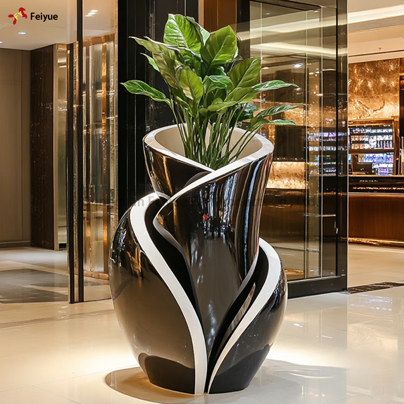 Garden Villa Courtyard Combined Fiberglass Flower Pot Planter