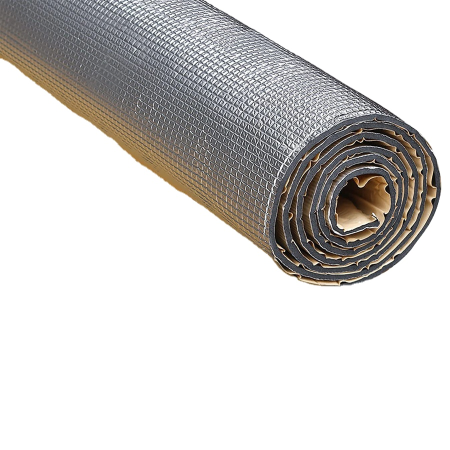 Car Sound Deadening Material Sound Proofing Automotive Insulation Aluminum Foil Heat Shield Mat 3/16" Foam Backing
