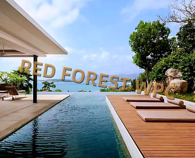 Eco-Friendly Grey Waterproof Composite Decking Planks Easy Installation Outdoor Floor