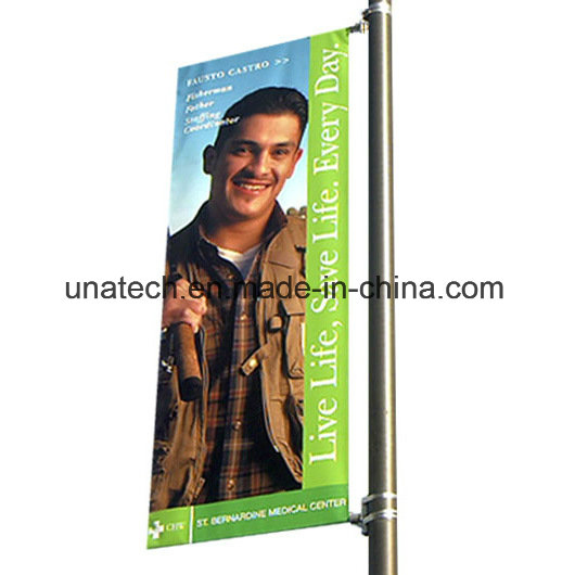 Metal Street Light Pole Advertising Poster Mechanism