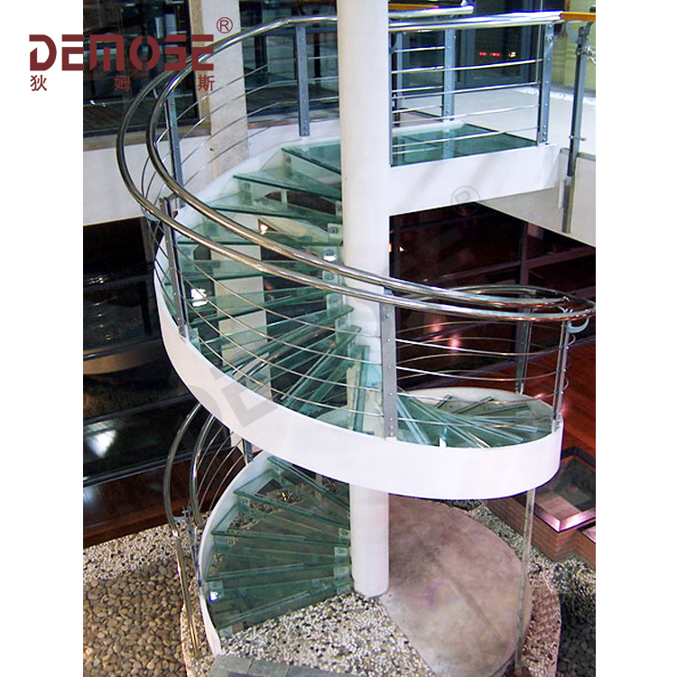 Sturdy Stainless Steel Spiral Staircase Modern Design Space-Saving (DMS-1005)