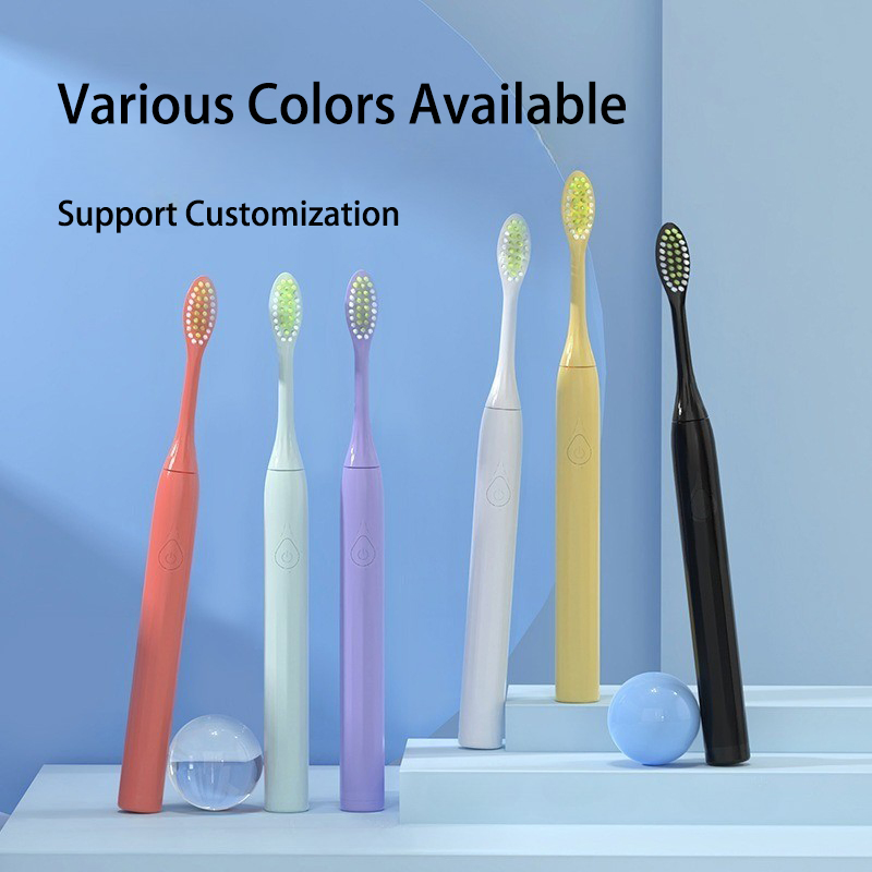Ultra-Slim and Light Portable Adult Electric Toothbrush for Travel and Business Trips Battery-Powered Sonic Toothbrush with Travel Case