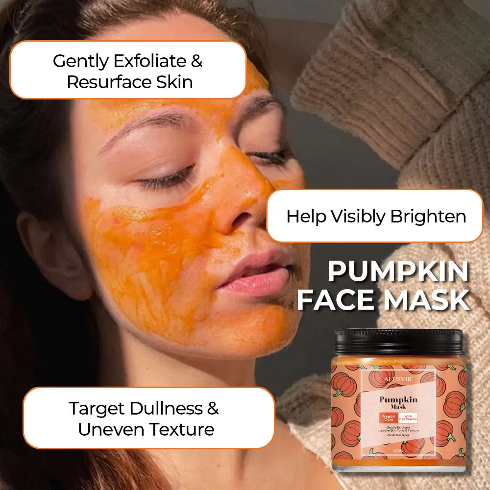 Women Pumpkin Cleansing Facial Mask Whitening Gently Exfoliating Clean Face Mask