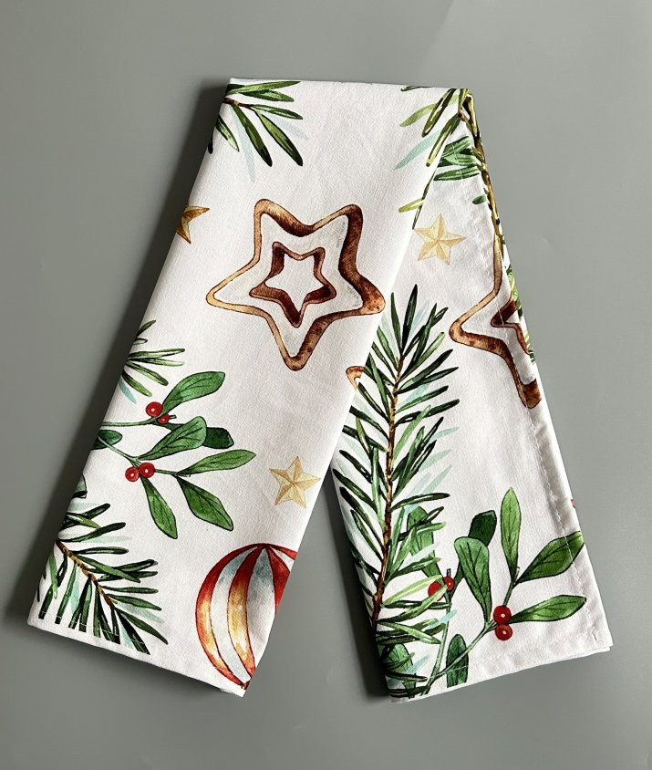 Popular Custom Digital Printed Christmas Tea Towels