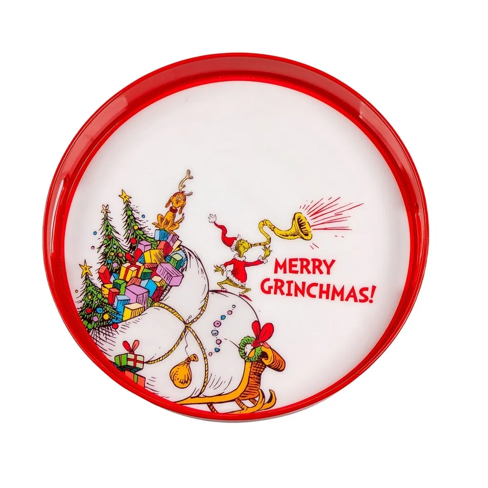 China Manufacturers Round Shape Disposable Plastic PP Material Contemporary Serving Tray for Wedding