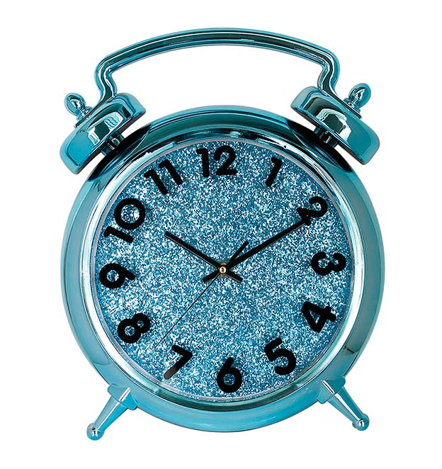 14" Roundness Shiny Design Colorful Alarm Clock European Style Quartz Wall Clock