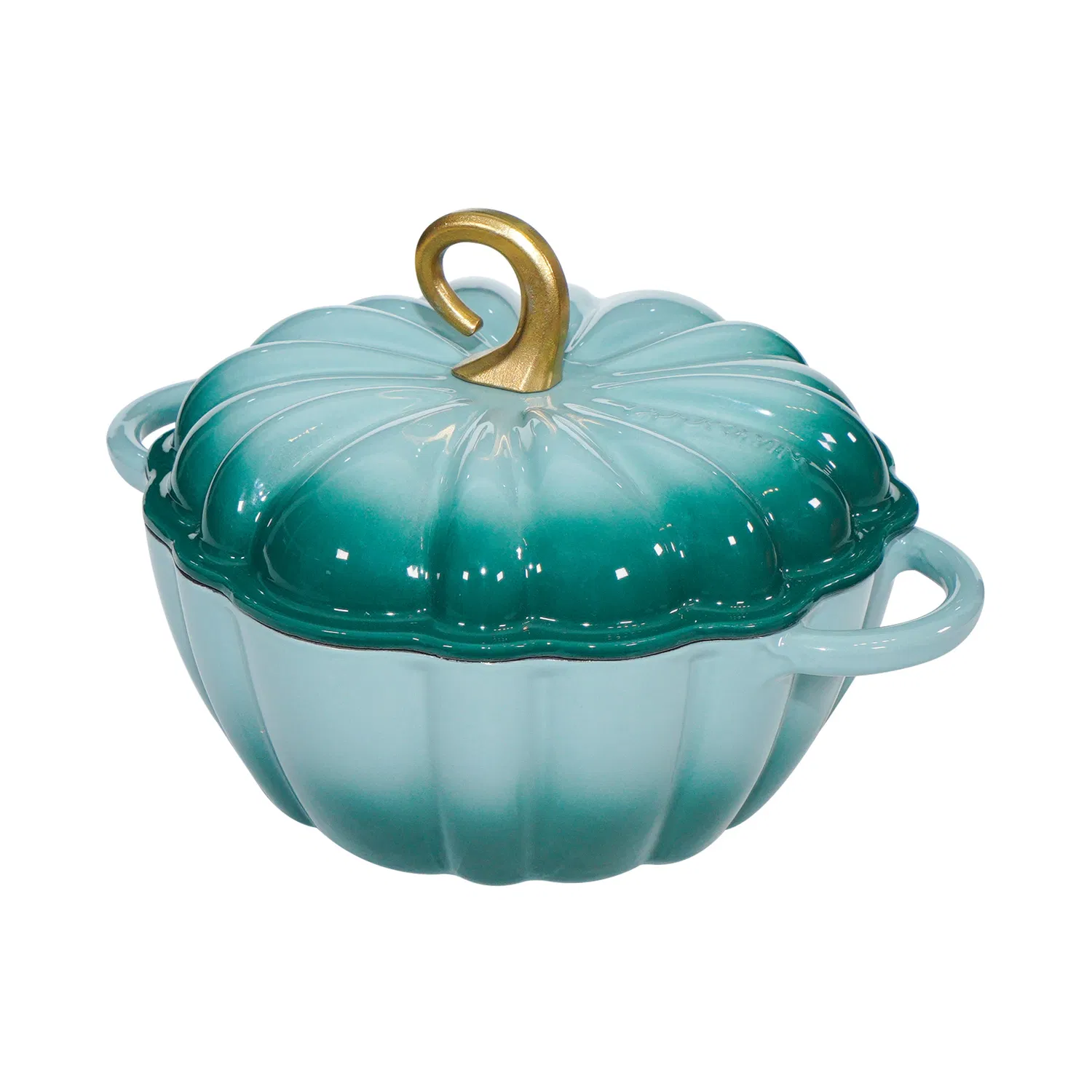 Чугунная эмалированная жаровня-тыква для духовки