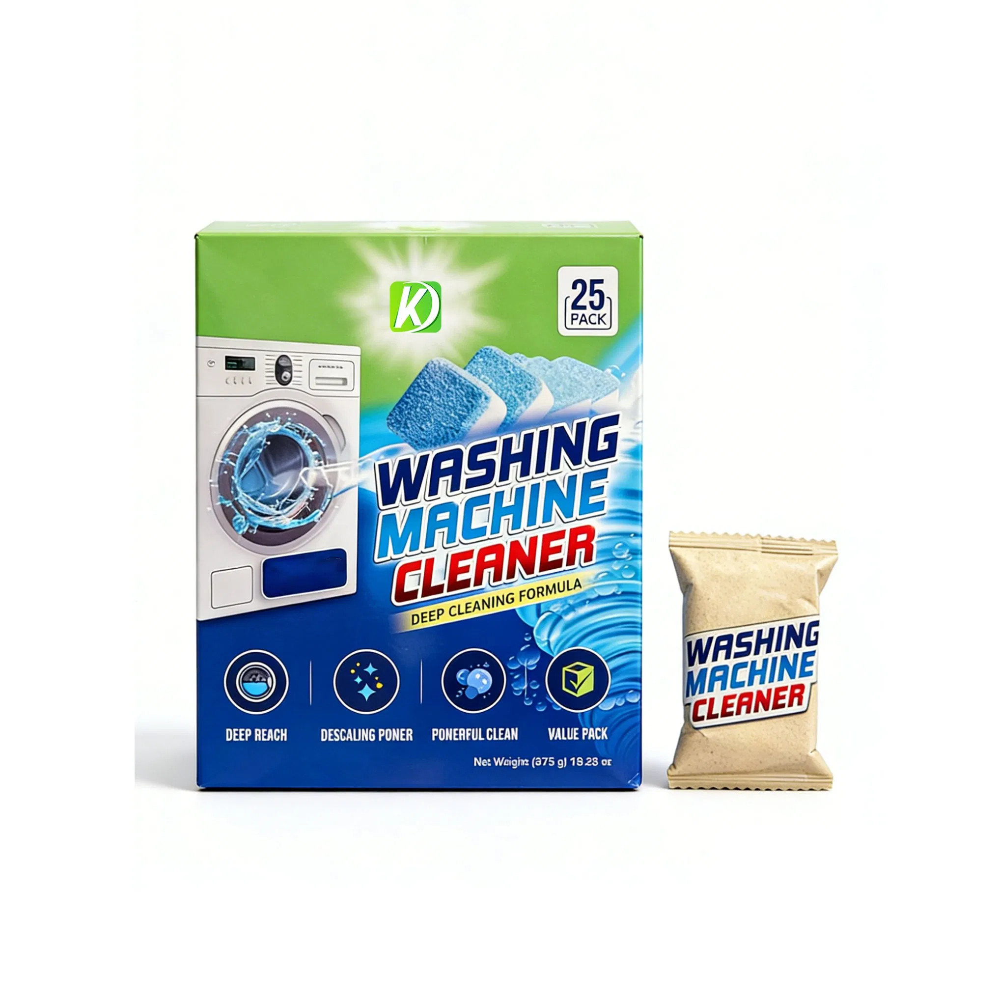 Washing Machine Cleaner Tablets Washer Cleaning Tablets for Odor Removal Limescale Cleaning and Pet Hair Residue OEM Supplier