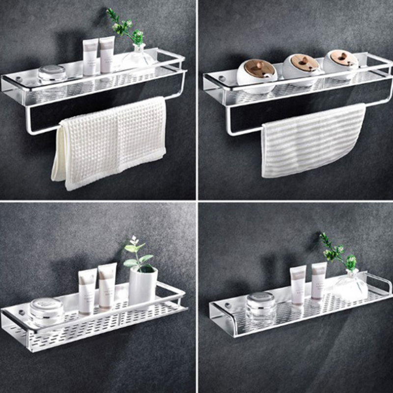Bathroom Shelves Wall Suction Toilet Storage Shelf for Toilet / Kitchen Vanity Wall Mount
