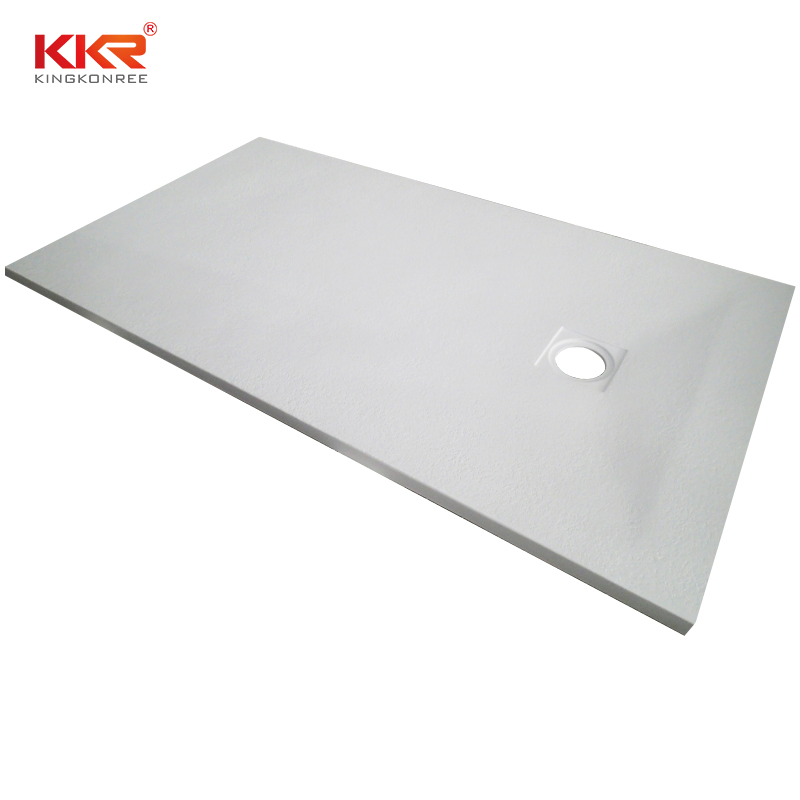 Small Custom Made Composite Polyester Resin Marble Shower Trays in Bathroom