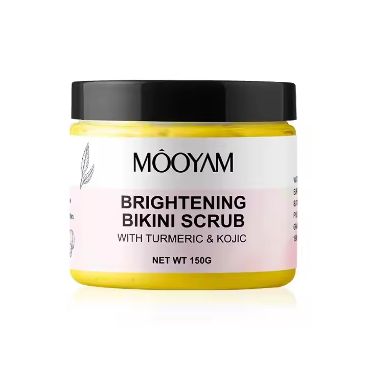 Kojic Acid Turmeric Bikini Body Scrub Remove Dark Spots Bikini Area Private Parts Brightening Whitening Scrub Exfoliator