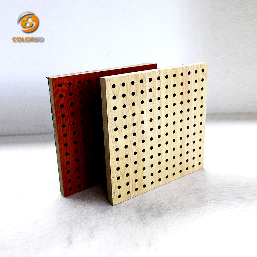Wooden Veneer MDF Perforated Wooden Acoustic Panel