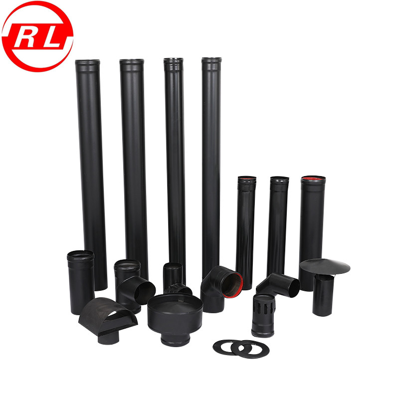 Single Wall Carbon Steel Chimney Pipe Flue Kits for Pellet Stoves