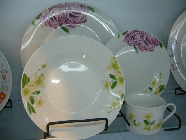 20 PCS Dinner Set with 9"Plate Decal Porcelainware Ceramics Tableware