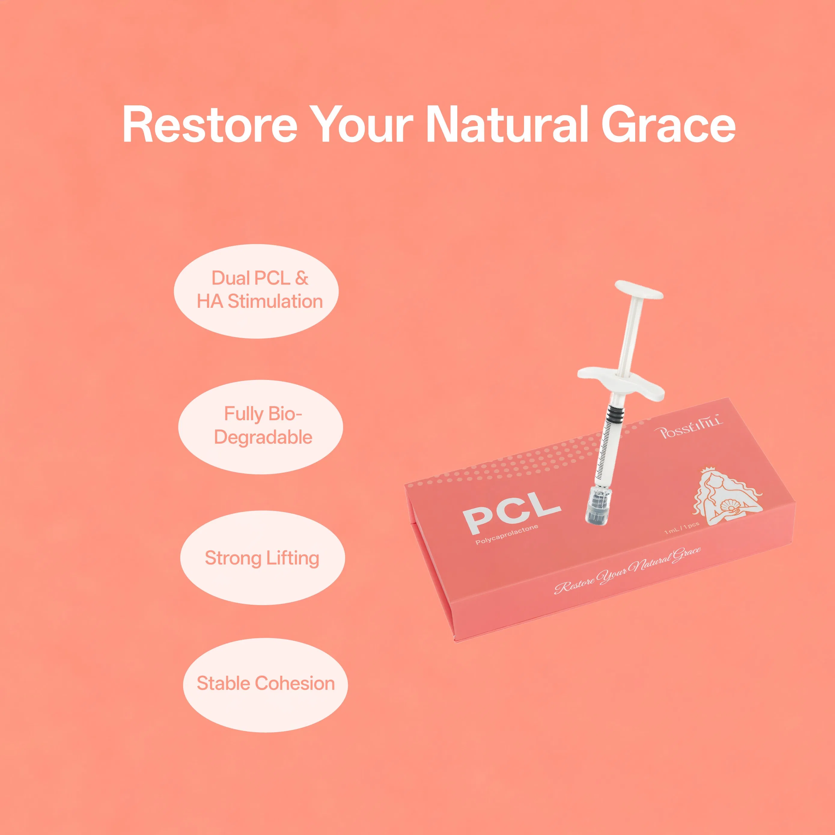 Factory Price Tender Skin Pcl Skin Booster for Skin Care Industry