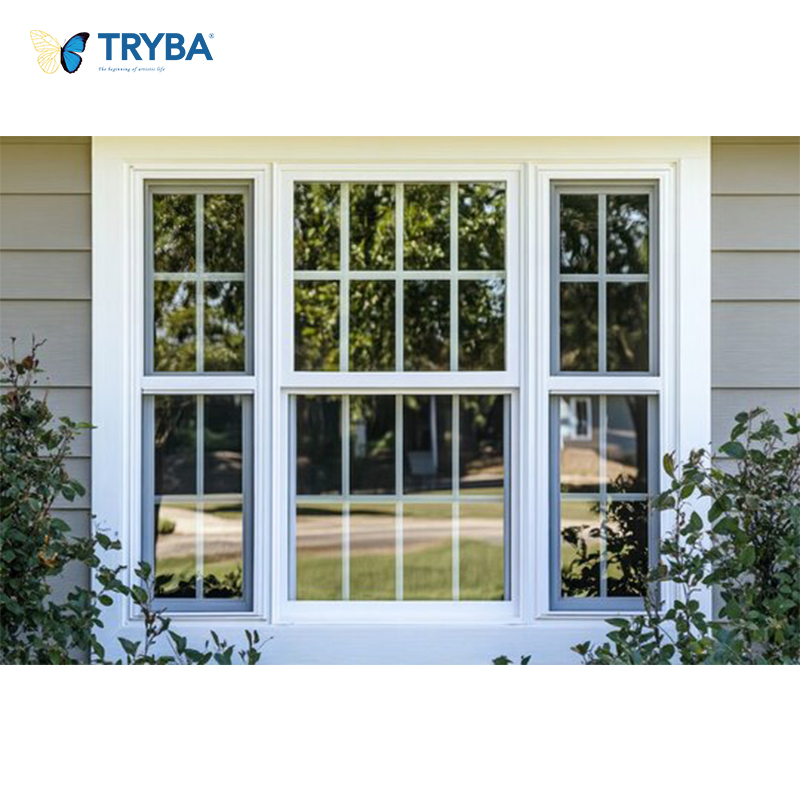American Style Aluminum Sash Double Hung Window up Down Sliding Windows
