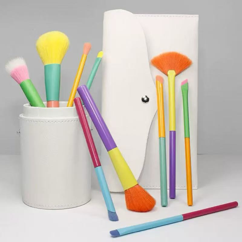 New Colour Series Beginner Soft Hair Loose Powder 10PCS Makeup Brushes Set