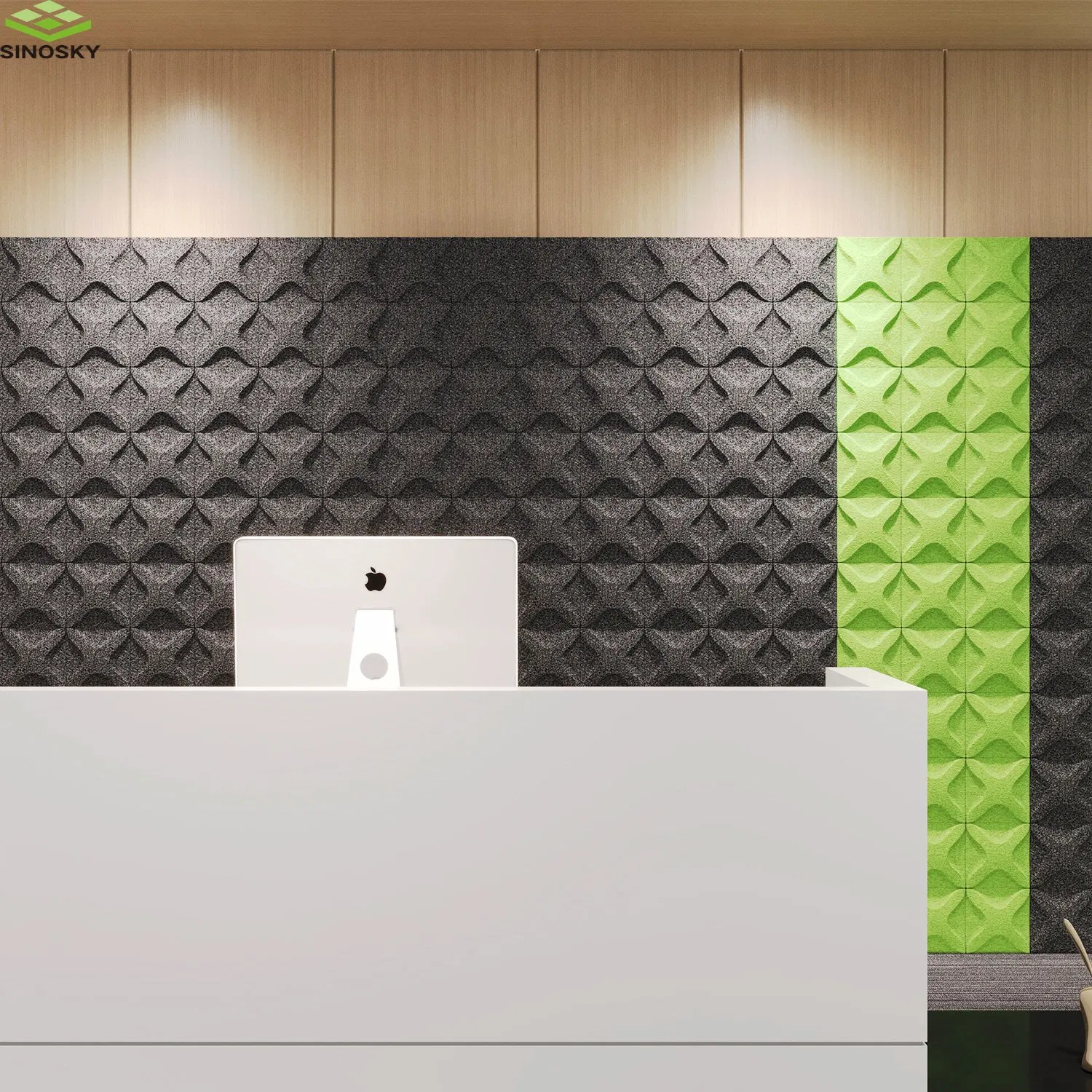 Lightweight 3D Pet Fiber Acoustic Panel for Office/Hotel Wall Decoration