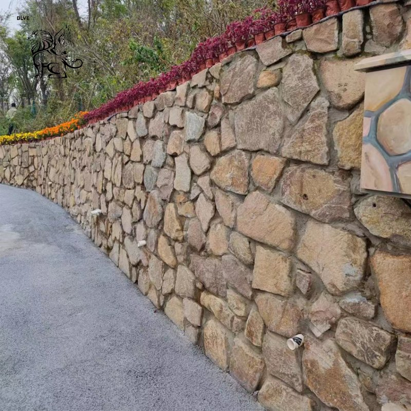 Factory Custom House Decor Yellow Granite Natural Stone Veneer Exterior Interior Wall Cladding for Building