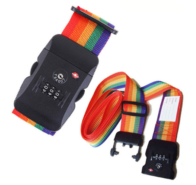 PP Belt / Tsa Lock Adjustable Custom Colorful Luggage Strap Lock