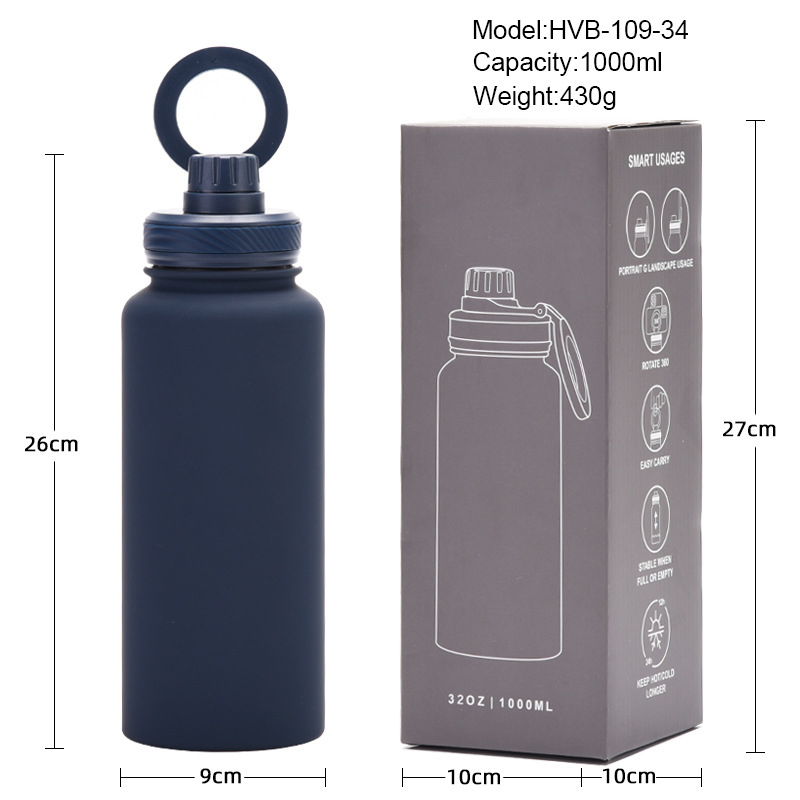 Water Bottles with Phone Holder Sport Running Insulation Drinking Bottle with Magnet Lid