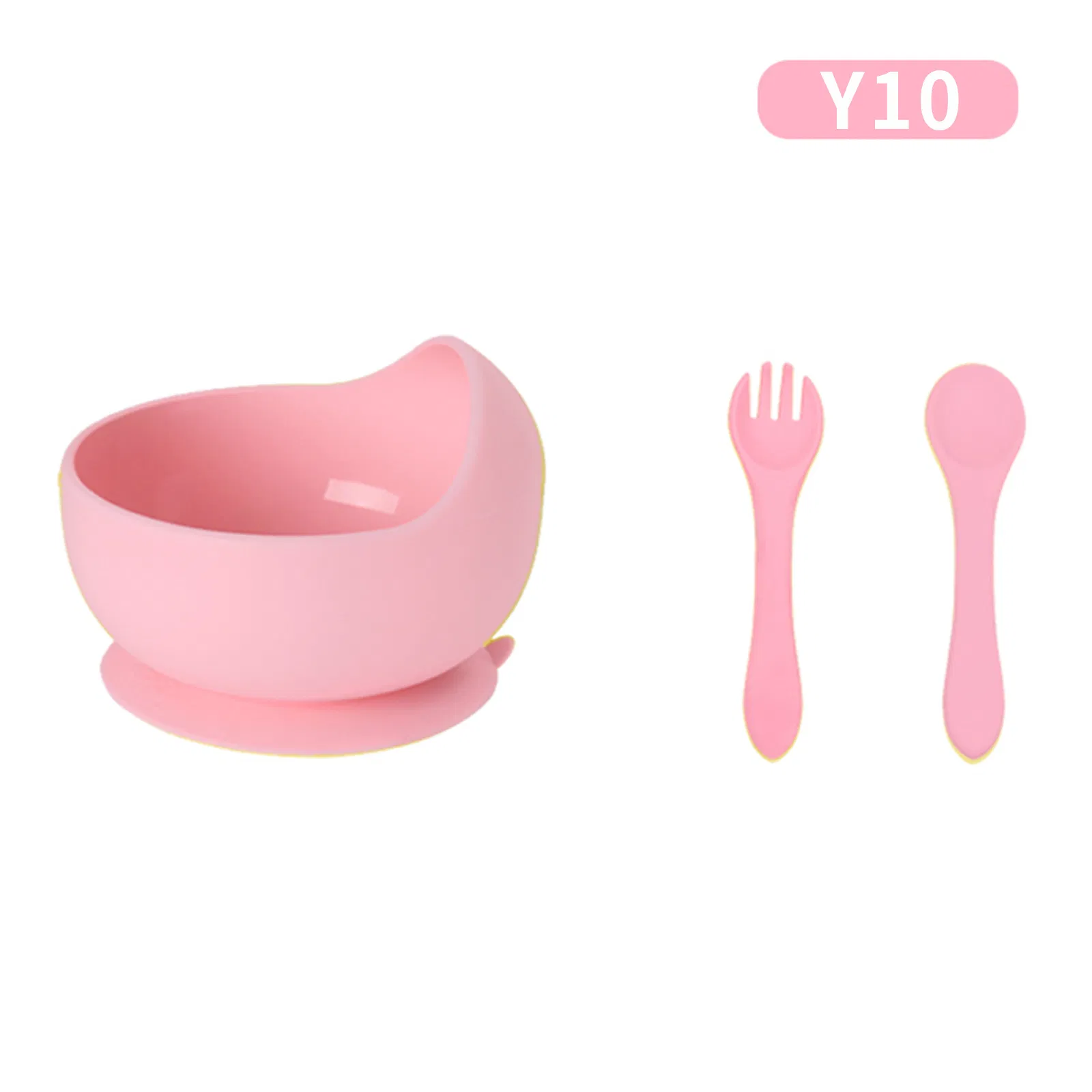 Eco-Friendly Silicone Baby Dining Set with Bib, Spoon, Bowl