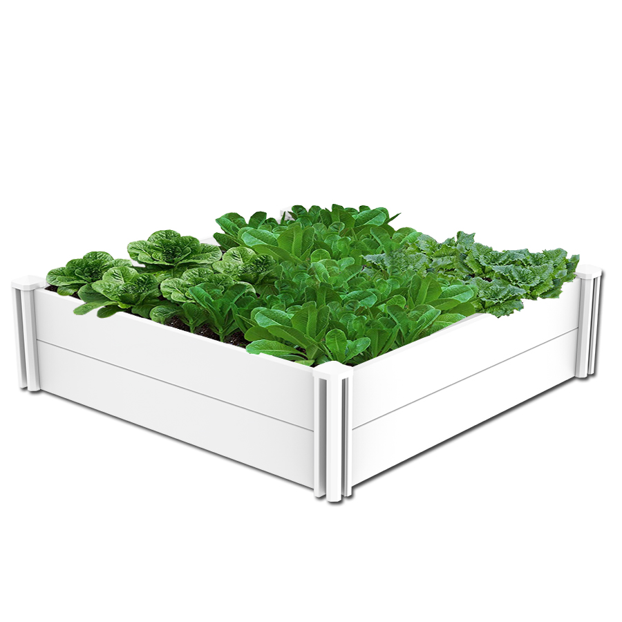 White UV Resistance Plastic PVC Vinyl Raised Garden Bed