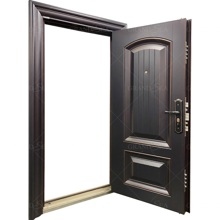 Factory Price Customize Luxury Cast Aluminum Engraved Door Metal Building Entry Security Front Entry Single Door