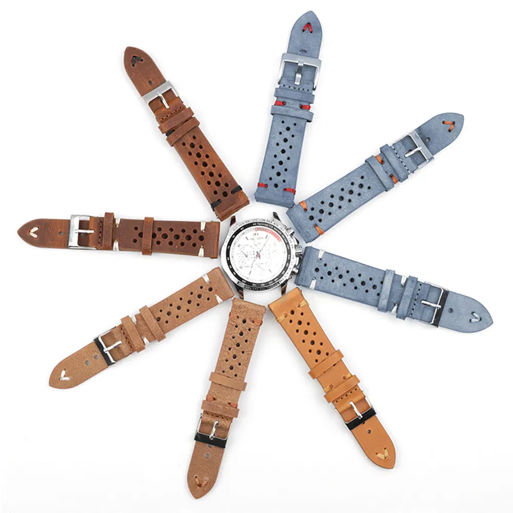 20mm 22mm Leather Watch Bands Brown Leather Watch Straps for Men