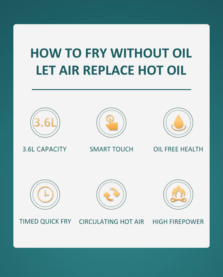 Smart Digital Home Use Air Fryer W/ Touch Screen