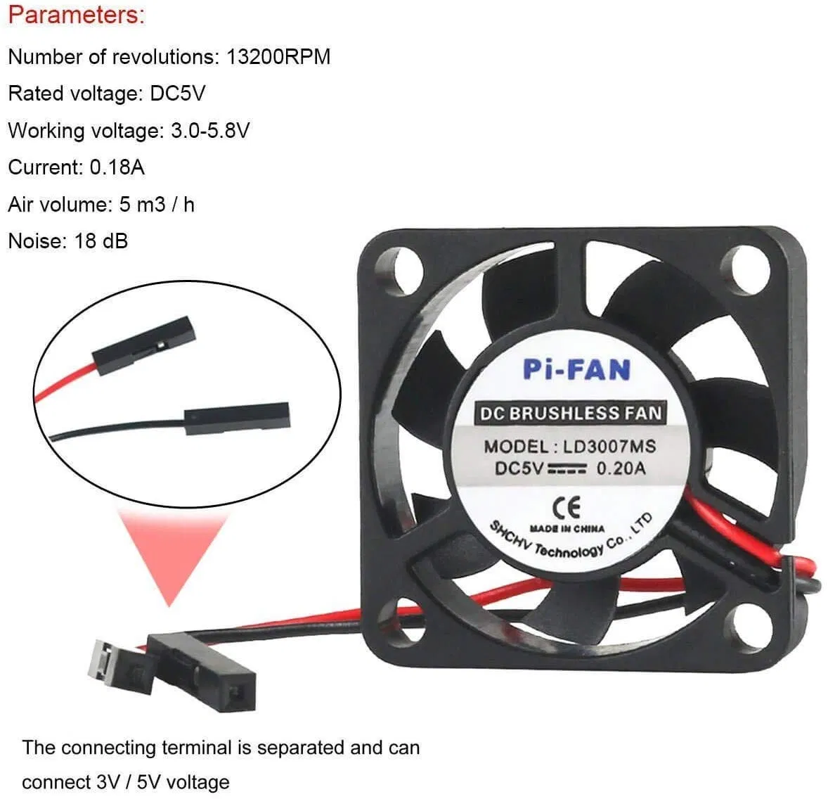 2PCS Raspberry Pi 4b Fan Brushless Cooling Fan