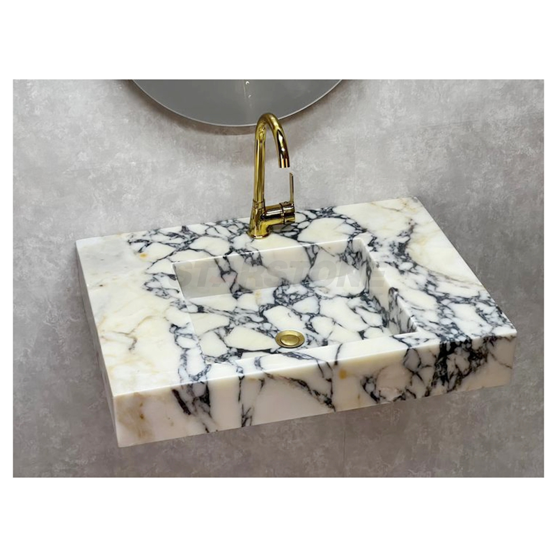 Раковина из мрамора Calacatta Viola для ванной