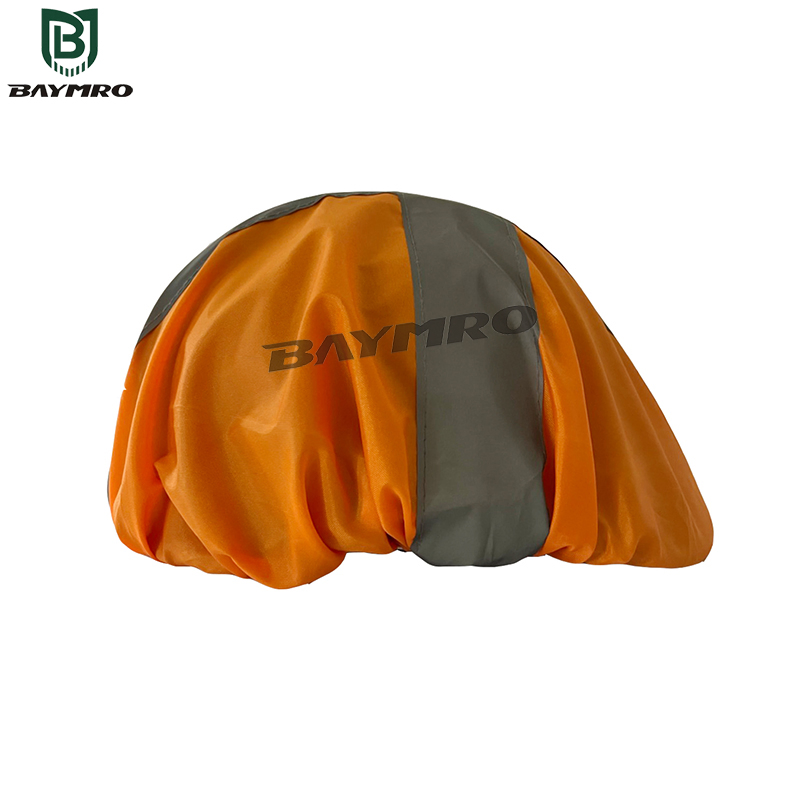 Factory Direct High Visibility Orange Reflective Waterproof Helmet Cover En 20471 En 343