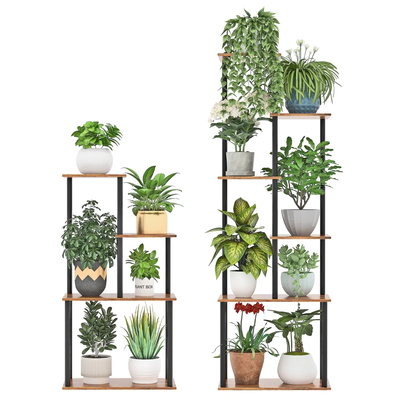 Elegant Tall Flower Pot Rack for Indoor Plant Display