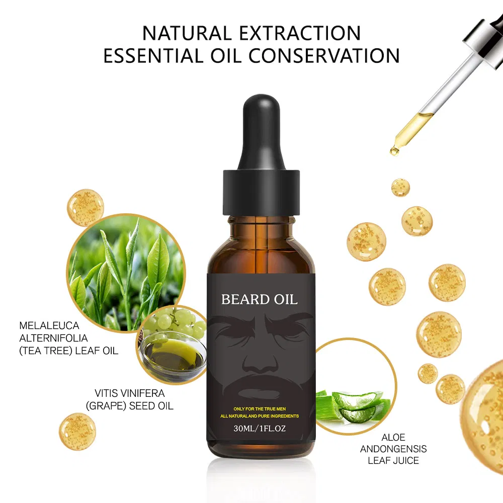 Wholesale Private Label 30ml Customize Logo Beard Care Organic Beard Oil for Men