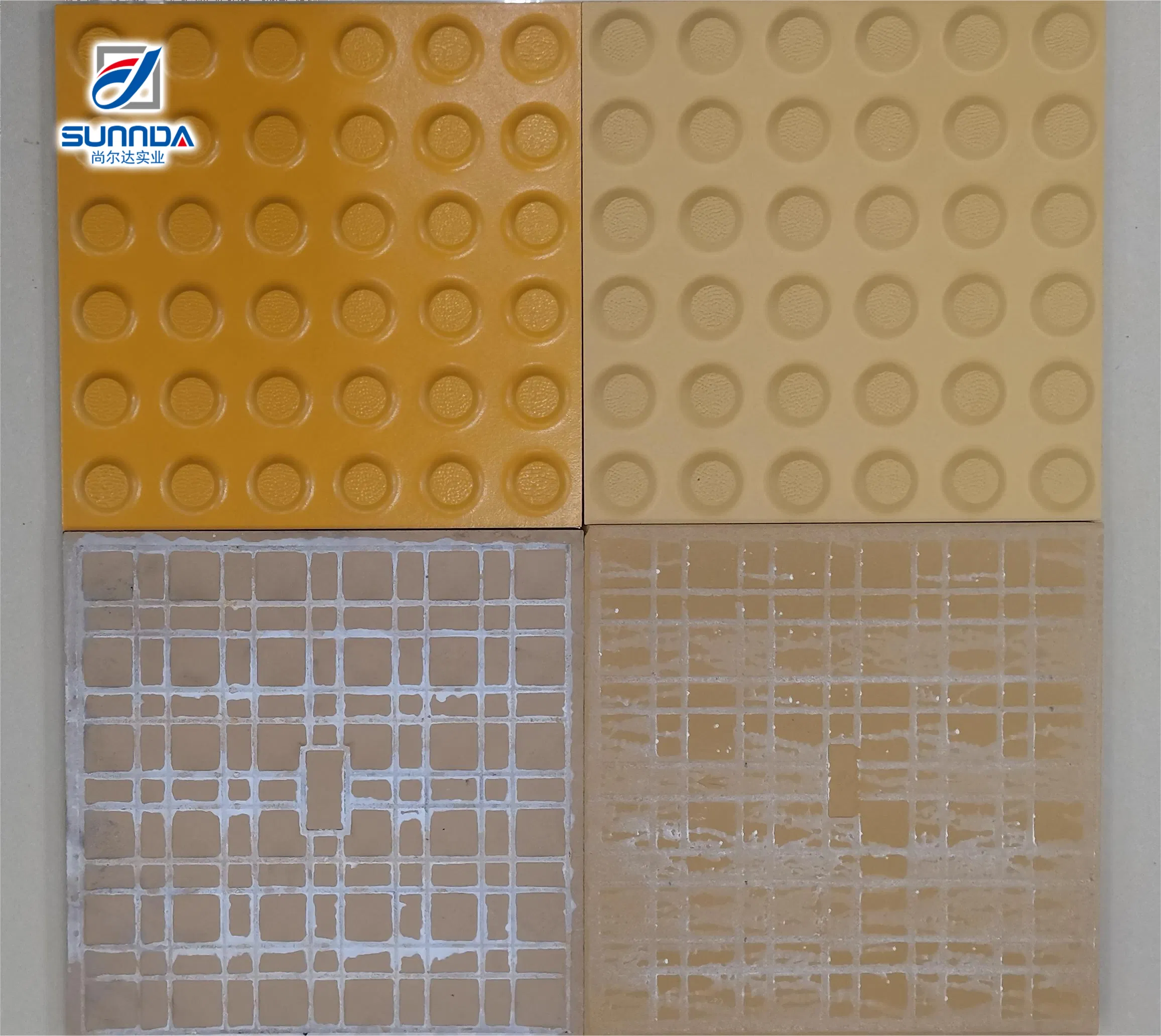 Non Slippery Full Body Rectified Edges Ceramic Porcelain Guide Tactile for Sidewalk Outside Floor for Blind People Exterior Outdoor Guide Porcelain Tiles