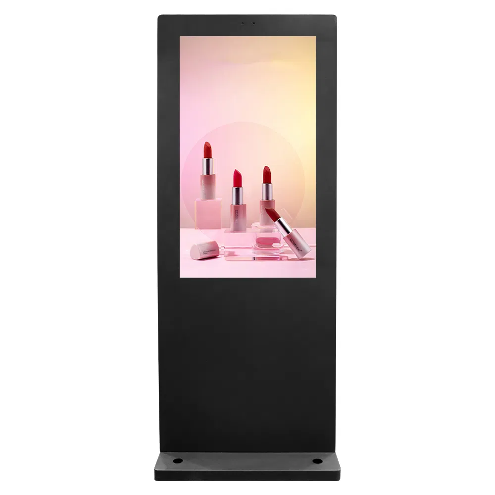 2000 Nits or Customized IP55 IP65 Waterproof Floor Stand LCD Screen Outdoor Advertising Display for Bus Station