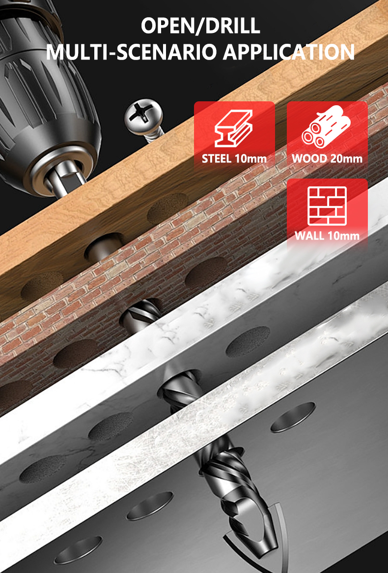 Аккумуляторная ударная дрель GLGW 12V с аксессуарами