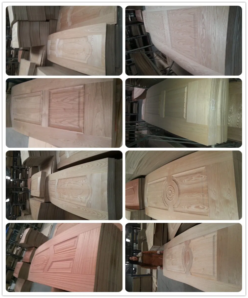 High Quality Natural Wood Veneer Faced Moulded HDF Door Skin