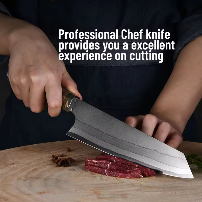 Японский нож Santoku 8 дюймов, дамасская сталь