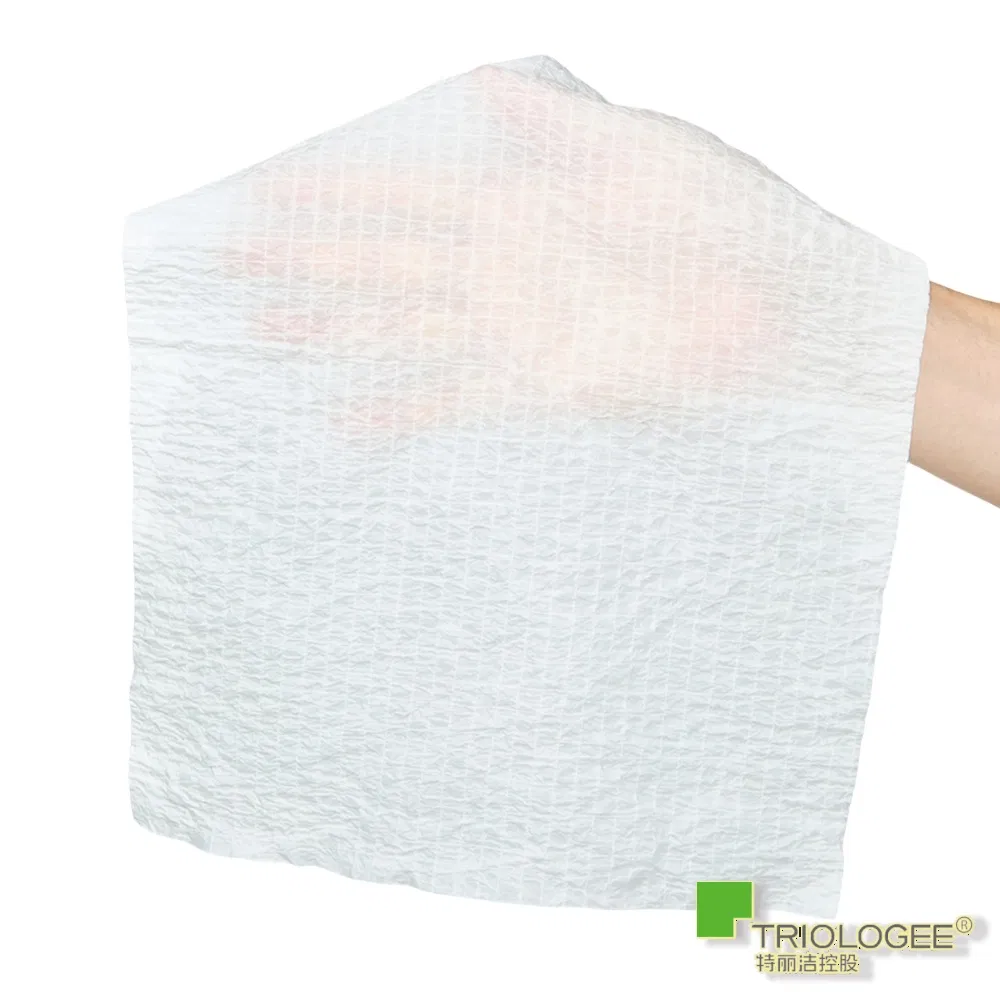 Eco-Friendly Reinforced Cleaning Wiper Absorbent Adults Tissue Paper Fluorescent-Free Paper Hand Towels