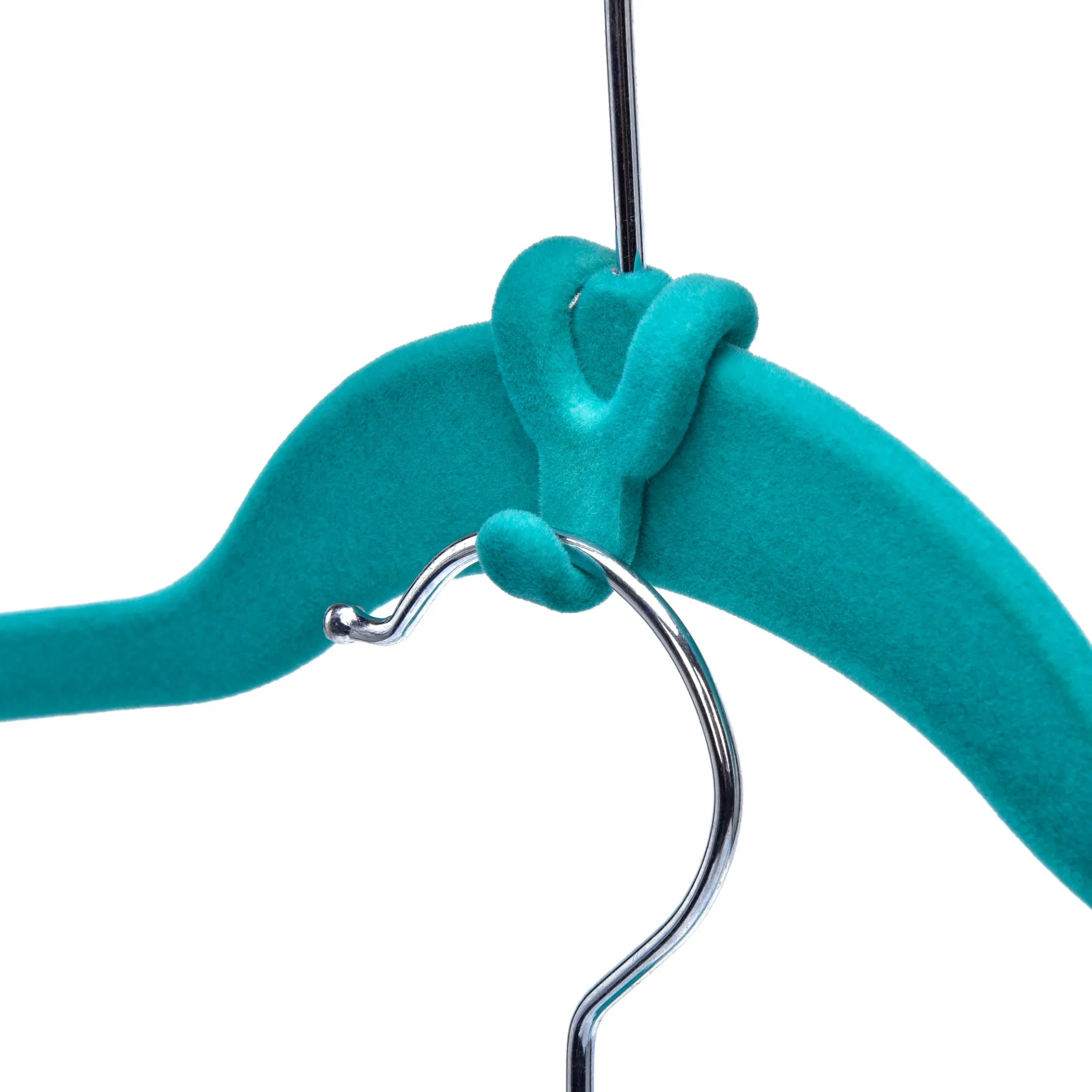 Premium Velvet Heavy Duty-50 Pack - Non Slip Ivory Suit Clothes Hanger - Hook Swivel 360 - Ultra Thin Hangers
