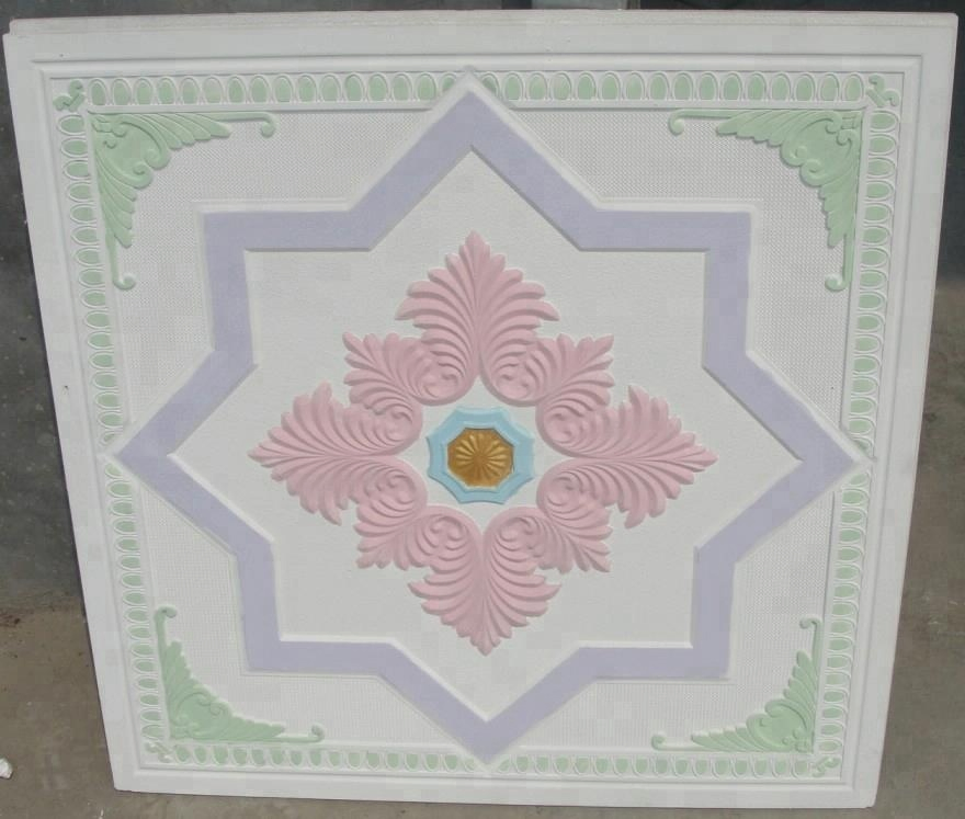 Somalia 60X60cm Fireproof Decor Fiberglass Reinforce 3D Colored Grg Gypsum Ceiling